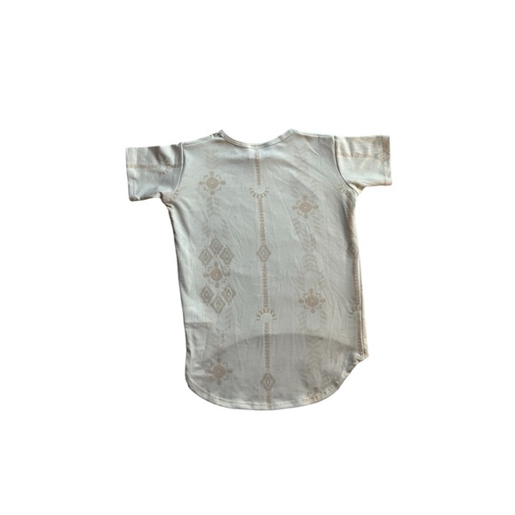 NWT! Cream & Beige Aztec Printed LuLaRoe Kids’ Gracie Top - Picture 2 of 3